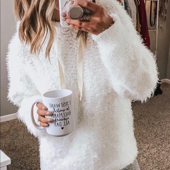 bp Tops - BP eyelash knot sweater